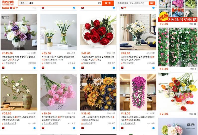 Nhập hàng hoa giả tại Taobao