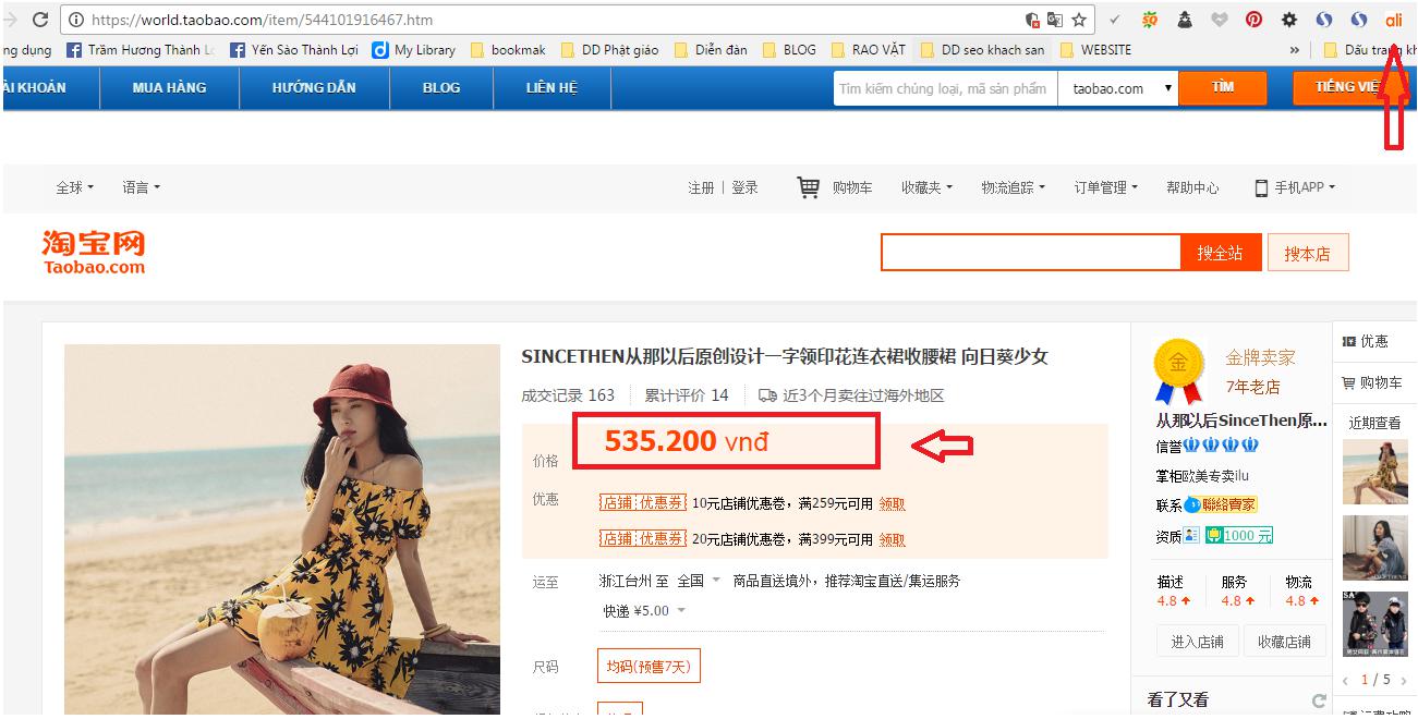 Các bước mua hàng trên Taobao bằng tiếng Việt